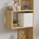 120-000522 Βιβλιοθήκη Cascade pakoworld σε oak απόχρωση 51.8x22x150εκ