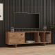 120-000540 Έπιπλο τηλεόρασης Mueble pakoworld σε sonoma απόχρωση 140x29x45εκ
