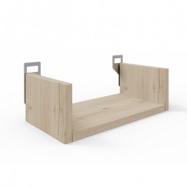 361-000081 Ραφιέρα τοίχου Derva pakoworld σε oak απόχρωση 30x15x10cm