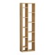 120-000527 Βιβλιοθήκη Minicu pakoworld σε oak απόχρωση  44,4x19,6x150εκ