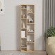 120-000527 Βιβλιοθήκη Minicu pakoworld σε oak απόχρωση  44,4x19,6x150εκ