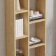 120-000527 Βιβλιοθήκη Minicu pakoworld σε oak απόχρωση  44,4x19,6x150εκ