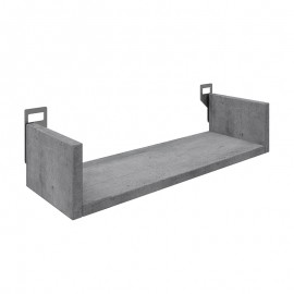 361-000085 Ραφιέρα τοίχου Derva pakoworld σε cement γκρι απόχρωση 45x15x10cm