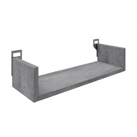 361-000085 Ραφιέρα τοίχου Derva pakoworld σε cement γκρι απόχρωση 45x15x10cm