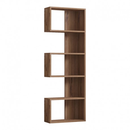 120-000520 Βιβλιοθήκη Cascade pakoworld σε sonoma  απόχρωση 51.8x22x150εκ
