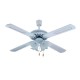 800278 Ανεμιστήρας Οροφής PRCF-80278 Primo 52-- 130εκ. 4Φώτα 4Φτερά Λευκός