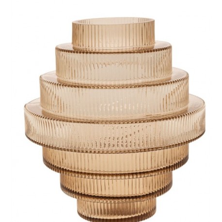 34467-84988 Μελί Γυάλινο Διακοσμητικό Βάζο 22 x 24(h)cm