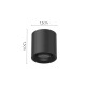T03501-BL InLight Φωτιστικό LED 6W 3000K για Ultra-Thin μαγνητική ράγα σε μαύρη απόχρωση D:7,5cmX7,5cm (T03501-BL)