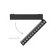 T04805-BL InLight Φωτιστικό LED 12W 3CCT για Ultra-Thin μαγνητική ράγα σε μαύρη απόχρωση (by tuya and zigbee) D:23cmX8cm (T04805