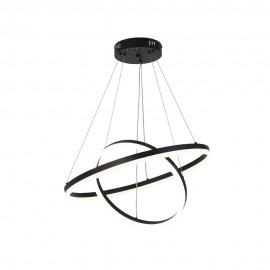 6095-B-Black Inlight Κρεμαστό φωτιστικό LED 58W 3CCT (by switch on base) D:60cm (6095-B-Black)