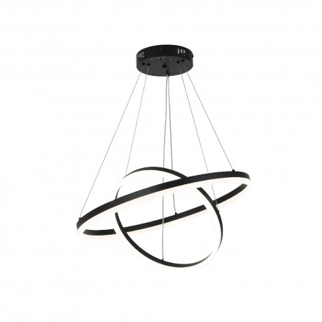 6095-B-Black Inlight Κρεμαστό φωτιστικό LED 58W 3CCT (by switch on base) D:60cm (6095-B-Black)