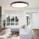 42035-C-Gray InLight Πλαφονιέρα οροφής LED 32W 3CCT (by switch on base) από γκρι μέταλλο και ακρυλικό D:40cm (42035-C-Gray)