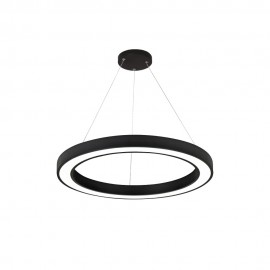 6073-60-BL InLight Κρεμαστό φωτιστικό LED 68W 3CCT (by switch on base) σε μαύρη απόχρωση D:60cm (6073-60-BL)