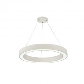 6073-80-WH InLight Κρεμαστό φωτιστικό LED 88W 3CCT (by switch on base) σε λευκή απόχρωση D:80cm (6073-80-WH)