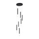 4066-7-Black Inlight Κρεμαστό φωτιστικό LED 7* 5W 3000K από μαύρο μέταλλο D:40X200cm (4066-7-Black)