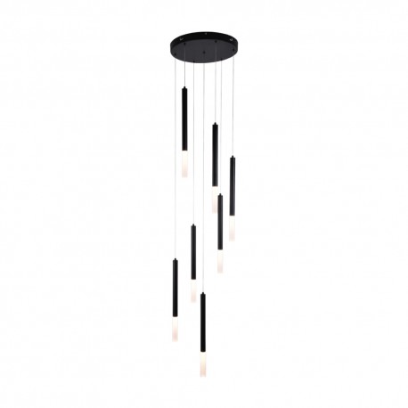 4066-7-Black Inlight Κρεμαστό φωτιστικό LED 7* 5W 3000K από μαύρο μέταλλο D:40X200cm (4066-7-Black)