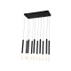 4066-10-Black Inlight Κρεμαστό φωτιστικό LED 10*5W 3000K από μαύρο μέταλλο D:75X200cm (4066-10-Black)