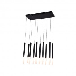 4066-10-Black Inlight Κρεμαστό φωτιστικό LED 10*5W 3000K από μαύρο μέταλλο D:75X200cm (4066-10-Black)