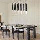 4066-10-Black Inlight Κρεμαστό φωτιστικό LED 10*5W 3000K από μαύρο μέταλλο D:75X200cm (4066-10-Black)