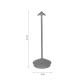 3031-Gray Inlight Επιτραπέζιο επαναφορτιζόμενο φωτιστικό 3CCT σε γκρί απόχρωση (3031-Gray)