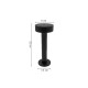 3053-Black Inlight Rechargeable LED 2W 3CCT Touch Table Lamp Black D:22x9cm (3053-Black)