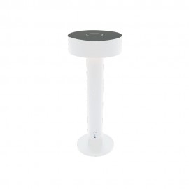 3053-White Inlight Rechargeable LED 2W 3CCT Touch Table White Lamp D:22x9cm (3053-White)