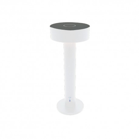 3053-White Inlight Rechargeable LED 2W 3CCT Touch Table White Lamp D:22x9cm (3053-White)