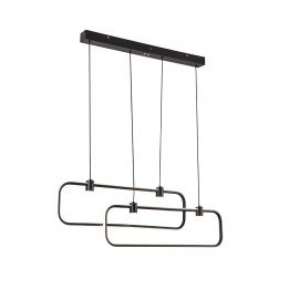 6103-Black Inlight Κρεμαστό φωτιστικό LED 60W 3CCT σε μαύρη απόχρωση D:80cm (6103-Black)