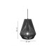 4057-C Inlight Κρεμαστό φωτιστικό με καπέλο απο ίνα 1xE27 D:25cm (4057-C)