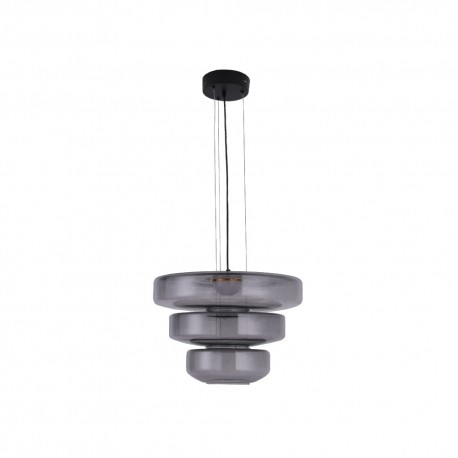 4070-Smoky Inlight Κρεμαστό φωτιστικό από φιμέ γυαλί 12W 1644LM 3000K D:45x33cm (4070-Smoky)