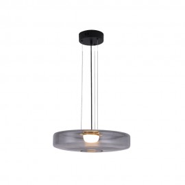 4069-Smoky  Inlight Κρεμαστό φωτιστικό από φιμέ γυαλί 12W 1644LM 3000K D:45x11cm (4069-Smoky)