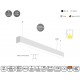 77-16853 MP61.70P-059-S-3-O-OF-WH Linear Profile Lighting Pendant 61.5x70mm 59cm