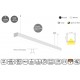 77-17158 MP61.70P-143-S-3-MP-OF-BL Linear Profile Lighting Pendant 61.5x70mm 143cm