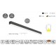 77-13598 MP44.56C-059-H-3-O-OF-BL Linear Profile Lighting Ceiling 44.5x56mm 59cm
