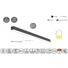 77-13598 MP44.56C-059-H-3-O-OF-BL Linear Profile Lighting Ceiling 44.5x56mm 59cm