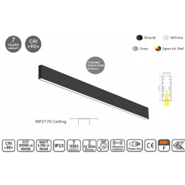 77-15034 MP27.70C-059-S-3-O-OF-BL Linear Profile Lighting Ceiling 27.5x70mm 59cm