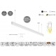 77-24023 MP27.56P-255-H-3-O-OF-WH Linear Profile Lighting Ceiling 27.5x56mm 255cm