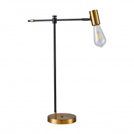 77-8276 SE21-GM-36 ADEPT GOLD MATT & BLACK TABLE LAMP 1Β1