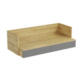 60-22385 MOBIUS office desk 2S color: hikora oak/grey DIOMMI V-PL-MOBIUS-BIURKO_2S-SZARY