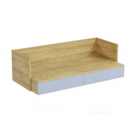 60-22384 MOBIUS office desk 2S color: hikora oak/light blue DIOMMI V-PL-MOBIUS-BIURKO_2S-NIEBIESKI