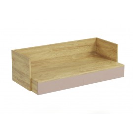 60-22381 MOBIUS office desk 2S color: hikora oak/white DIOMMI V-PL-MOBIUS-BIURKO_2S-ANT.RÓŻ