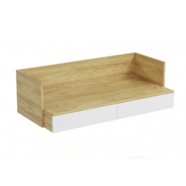 60-22382 MOBIUS office desk 2S color: hikora oak/white DIOMMI V-PL-MOBIUS-BIURKO_2S-BIEL