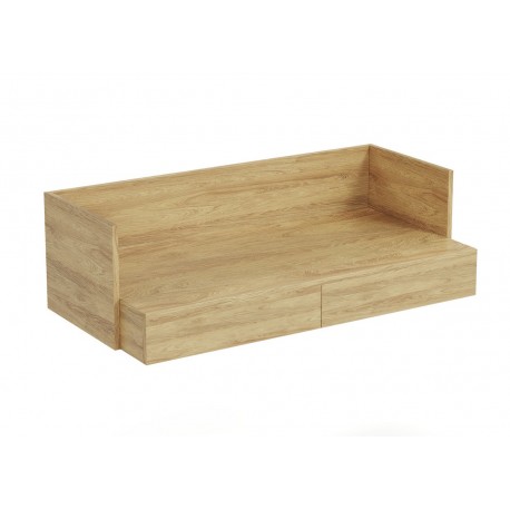 60-22383 MOBIUS office desk color: hikora oak DIOMMI V-PL-MOBIUS-BIURKO_2S-HIKORA