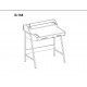 80-1555 ΓΡΑΦΕΙΟ B-168 OAK / C.BROWN DIOMMI B168BRD