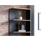 80-1746 ΓΩΝΙΑΚΗ ΒΙΒΛΙΟΘΗΚΗ WOTAN OAK + BLACK 170X60 DIOMMI CORNERDWC
