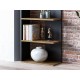 80-1746 ΓΩΝΙΑΚΗ ΒΙΒΛΙΟΘΗΚΗ WOTAN OAK + BLACK 170X60 DIOMMI CORNERDWC