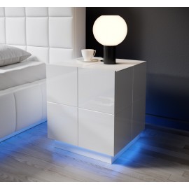 60-19901 bedside cabinet REJA (set of 2) white gloss/white gloss DIOMMI CAMA-REJA-SZAFKA-NOCNA-BI/BI