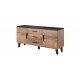 60-19738 Chest of drawers LOTTA 150 (2D3S) wotan oak/black DIOMMI CAMA-LOTTA-KOMODA-150-2D3S-DWO/CZ