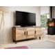 60-19740 Chest of drawers LOTTA 150 3D wotan oak/ black DIOMMI CAMA-LOTTA-KOMODA-150-3D-DWO/CZ