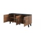 60-19740 Chest of drawers LOTTA 150 3D wotan oak/ black DIOMMI CAMA-LOTTA-KOMODA-150-3D-DWO/CZ